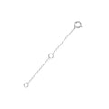 14K Solid Gold Necklace Extender Real Bracelet Extender 2 3 4 Inch Durable Adjustable Chain Gold Anklets Extension for Women 2" 3" 4" (14K White Gold-2 IN) - color: 14K White Gold-2 IN