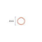 BEADIA Rose Gold Plated Jump Rings Non Tarnish 4mm 900pcs for Jewelry Making Findings - color: Rose Gold, size: 0.5x4mm