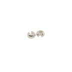 20pcs 925 Sterling Silver Open Crimp Bead Covers, 5MM, By CRAFT WIRE - color: 925 Sterling Silver, size: 5MM