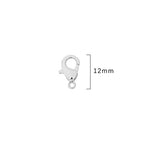 BEADIA Platinum Plated Lobster Clasps Non Tarnish 12mm 20pcs for Jewelry Making Findings - color: Lobster Clasps Platinum, size: 12mm
