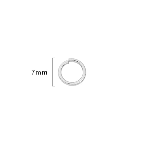 BEADIA Platinum Plated Jump Rings Non Tarnish 7mm 300pcs for Jewelry Making Findings - color: Platinum, size: 0.7x7mm