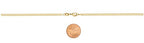 Barzel 18K Gold Plated Mariner Chain Necklace for Women, Flat Marina - Made in Brazil - color: 3MM Gold, size: 20 Inches