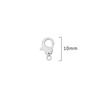 BEADIA Platinum Plated Lobster Clasps Non Tarnish 10mm 20pcs for Jewelry Making Findings - color: Lobster Clasps Platinum, size: 10mm