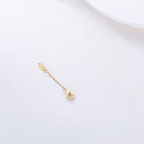 14k Gold Necklace & Bracelet Extender Chain, Adjustable Extension Chain for Necklace & Anklet - color: Style 1-Yellow Gold, size: 1inch