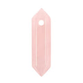 Rose Quartz 32mm Natural Gemstone Hexagonal Wand Jewelry Making Crystal Pointed Chakra Reiki Healing Beads 2mm Hole Drilled(Pack of 10) - color: Rose Quartz