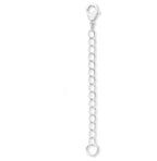 1pc Adabele Authentic 925 Sterling Silver 2 inch Chain Extender with Clasp Removable Adjustable Cable Chain Extension for Necklace Bracelet Anklet Jewelry Making SS303-2 - color: Sterling Silver, size: 2 inch - 1pc