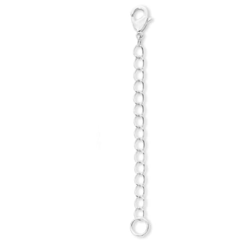 1pc Adabele Authentic 925 Sterling Silver 2 inch Chain Extender with Clasp Removable Adjustable Cable Chain Extension for Necklace Bracelet Anklet Jewelry Making SS303-2 - color: Sterling Silver, size: 2 inch - 1pc