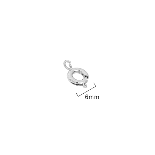 BEADIA Platinum Plated Spring Clasps Non Tarnish 6mm 20pcs for Jewelry Making Findings - color: Spring Clasps Platinum, size: 6mm