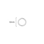 BEADIA Platinum Plated Jump Rings Non Tarnish 6mm 400pcs for Jewelry Making Findings - color: Platinum, size: 0.7x6mm