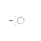 BEADIA Platinum Plated Jump Rings Non Tarnish 3mm 1200pcs for Jewelry Making Findings - color: Platinum, size: 0.5x3mm