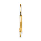 18K Yellow Gold Leverback with Split Ring Earring Component (L- 18.89 Inch, W- 0.05 Inch)