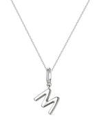 OVRUNS Initial Charm for Women,Letter Bracelet Necklace Charms Alphabet Pendant Charms With Clasp - color: Silver, style: Letter M