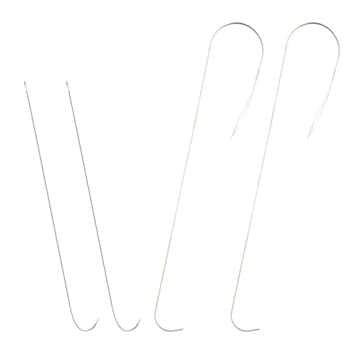 Fashionable Beading Needle Set of 4 Sturdy Jewelry Making Tools Accessory Portable for Craft Supplies Men and Women