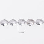 BEADIA Natural Faceted Clear Quartz Rondelle Disk Stone Beads 10x5mm 37cm for DIY Chain Jewelry Making - color: Clear Quartz