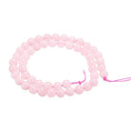 HARFINGTON 50pcs Natural Stone Beads 6mm Pink Rose Quartz Round Gemstone Stone Loose Beading Real Genuine Smooth Balls Bead for Jewelry Making Bracelets Necklace Earrings DIY - color: Pink Rose Quartz, size: 6mm