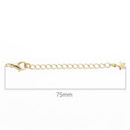 BEADIA 14K Gold Plated Extender Chains 75mm 20pcs 3D Star Extension Tail Chains for Jewelry Making Findings - color: 3D Star