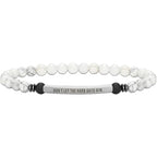 INSYOHO Dont Let the Hard Days Win Bracelet – Inspirational Healing Crystal Bracelet for Women & Men, Agate & Amethyst Beaded Adjustable, Motivational Gift for Stress Relief & Positivity - color: White turquoise