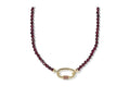 Kendra Scott, Women's, Emery Beaded Strand Necklace - color: Gold Red Garnet