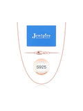 Jewlpire 18k Gold Plated 925 Sterling Silver Chain Necklace for Women, 1.3mm Thin & Dainty & Sturdy Cable Chain Necklace Women's Chain Necklaces 14/16/17/18/20/22/24 Inch - color: 18K Rose Gold Plated, size: 22 Inch