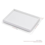 White PU Leather Jewelry Display Tray for Earrings Bracelet Necklace Jewelry Display Flat Tray Catchall - size: 1 Grid