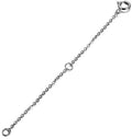 14K Gold Chain Extender for Women, Yellow Gold/White Gold/Rose Gold Adjustable Gold Necklace Anklet EXtension Chain, Available in 2/3/4 Inch - color: White Gold, size: 2 Inch