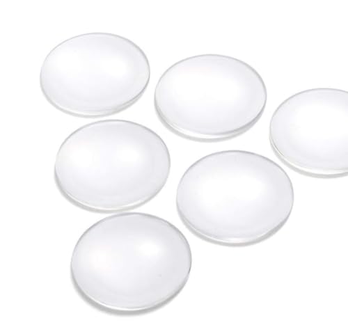 Adabele 50pcs Transparent Glass Dome Cabochons 30mm Non-calibrated Clear Round Cab Tiles for Photo Cameo Resin Bezel Pendant Craft Jewelry Making CF68-30 - size: 30mm (1.18 inch)
