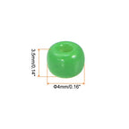 HARFINGTON 2000Pcs Small Glass Beads 6/0 4mm Loose Tiny Round Small Beads for Bracelet Earring Rings Jewelry Making, Green - color: Green