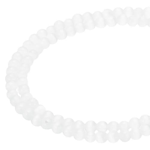 PATIKIL 4 mm Natural Clear Quartz Loose Beads, 2 Strands Crystal Round Stone Strand Beads Gemstone Loose Bead Spacer Beads for Jewelry Making DIY Necklace Bracelet, White - color: White, size: 4 mm