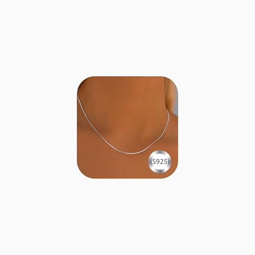 925 Sterling Silver Chain Necklace for Women 16-24 Inch Silver Jewelry Gift - size: 22 Inch, style: Box Chain