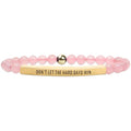 INSYOHO Dont Let the Hard Days Win Bracelet – Inspirational Healing Crystal Bracelet for Women & Men, Agate & Amethyst Beaded Adjustable, Motivational Gift for Stress Relief & Positivity - color: Rose Quartz