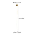 PATIKIL 100Pcs Rose Gold Ball Head Pins Jewelry Making 24 Gauge 30mm Wire Head Pins Brass Round Ball Head Pins Metal End Head Pins for DIY Craft Necklaces Bracelets Earrings - color: Rose Gold, size: 30mm
