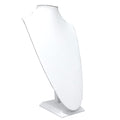Gems on Display: Extra Tall Necklace Display White Measures 9 1/2" x 6 3/8" x 18" tall.