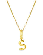 OVRUNS Initial Charm for Women,Letter Bracelet Necklace Charms Alphabet Pendant Charms With Clasp - color: Gold, style: Letter S