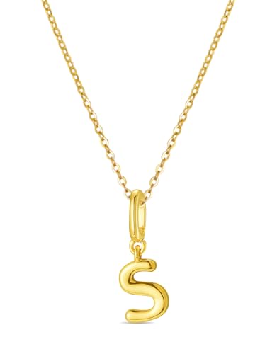 OVRUNS Initial Charm for Women,Letter Bracelet Necklace Charms Alphabet Pendant Charms With Clasp - color: Gold, style: Letter S