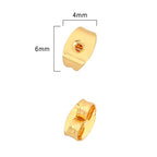 BEADIA 18K Gold Plated Butterfly Earring Backstops 4x6mm 200pcs for Replacement DIY Jewelry Making Findings - size: Butterfly Backstops 4x6mm