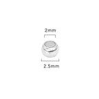 BEADIA Silver Plated Crimp Beads Non Tarnish 2.5mm 600pcs for Jewelry Making Findings - color: Crimp Beads Silver, size: 2.5mm