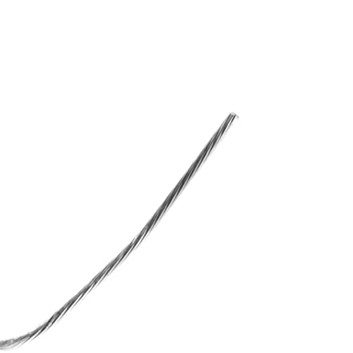 Mandala Crafts 7 Strand Beading Wire for Jewelry Making - 98 FT 24 Gauge Stainless Steel Braided Tiger Tail Wire for Bead Stringing - size: 7 Strands 24 Gauge 0.5MM 98FT
