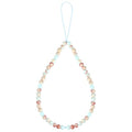 Semi-Precious Gem Stones Beaded Phone Charm Cell Phone Lanyard Wrist Strap Handmade Natural Gemstone Phone Chain string - color: Shoushan Stone