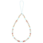 Semi-Precious Gem Stones Beaded Phone Charm Cell Phone Lanyard Wrist Strap Handmade Natural Gemstone Phone Chain string - color: Shoushan Stone