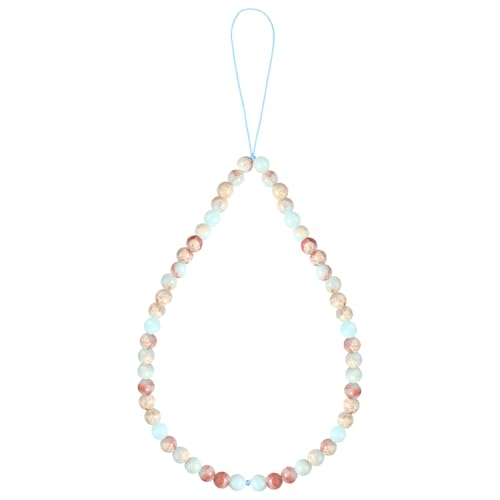 Semi-Precious Gem Stones Beaded Phone Charm Cell Phone Lanyard Wrist Strap Handmade Natural Gemstone Phone Chain string - color: Shoushan Stone