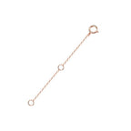 14K Solid Gold Necklace Extender Real Bracelet Extender 2 3 4 Inch Durable Adjustable Chain Gold Anklets Extension for Women 2" 3" 4" (14K Rose Gold-2 IN) - color: 14K Rose Gold-2 IN