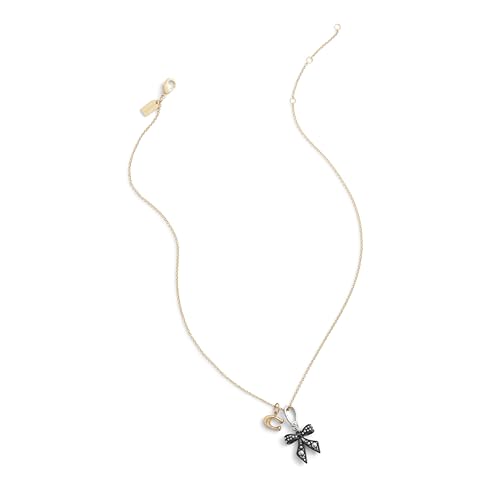 COACH Women's Collectible Signature Jewelry Charm - color: Pearl Bow Black/Rhodium