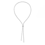 Gold Silver Necklace for Women Y Chain Adjustable Gold Long Necklaces Fashion Dainty Jewelry - color: silver B