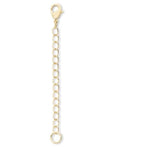 2pcs Adabele Real Yellow Gold Plated Sterling Silver Chain Extender Clasp Removable Adjustable 2 inch Cable Chain Extension for Necklace Bracelet Anklet Jewelry Making SS304-2 - color: Gold Plated Sterling Silver, size: 2 inch - 2pcs