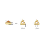 BEADIA 14K Gold Plated Triangle Spacer Beads 3.5x1.5mm 50pcs for Jewelry Making Findings Non Tarnish - color: 14K Gold, size: 3.5x1.5mm Triangle