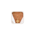CHESKY 14K Gold Plated Chunky Necklace for Women, Trendy Paperclip Chain Necklace Thick Cross Heart Pendant Necklace Layered Herringbone Cuban Link Chain Toggle Necklaces Non Tarnish Jewelry - color: gold, style: cross