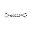 925 Sterling Silver Chain Extender Jewelry Necklace Lobster Clasps and Closures for Necklace Bracelet Jewelry Making Supplies(1piece) (4mm*3cm) - size: 4mm*3cm