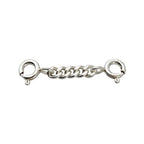 925 Sterling Silver Chain Extender Jewelry Necklace Lobster Clasps and Closures for Necklace Bracelet Jewelry Making Supplies(1piece) (4mm*3cm) - size: 4mm*3cm