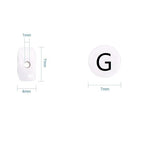 Amaney 100pcs G Letter Beads 7x4mm White Round Acrylic Black Alphabet for Bracelet Jewelry Making - color: G