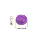 HARFINGTON 2000Pcs Small Glass Beads 6/0 4mm Loose Tiny Round Small Beads for Bracelet Earring Rings Jewelry Making, Purple - color: Purple
